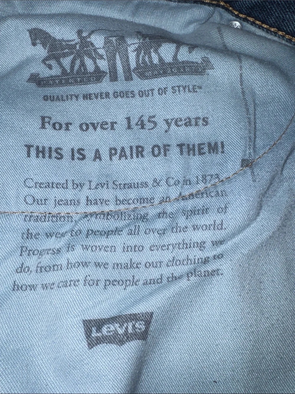 Levi's 505 Dark Blue Straight Jeans 42x32 - Picture 4 of 7